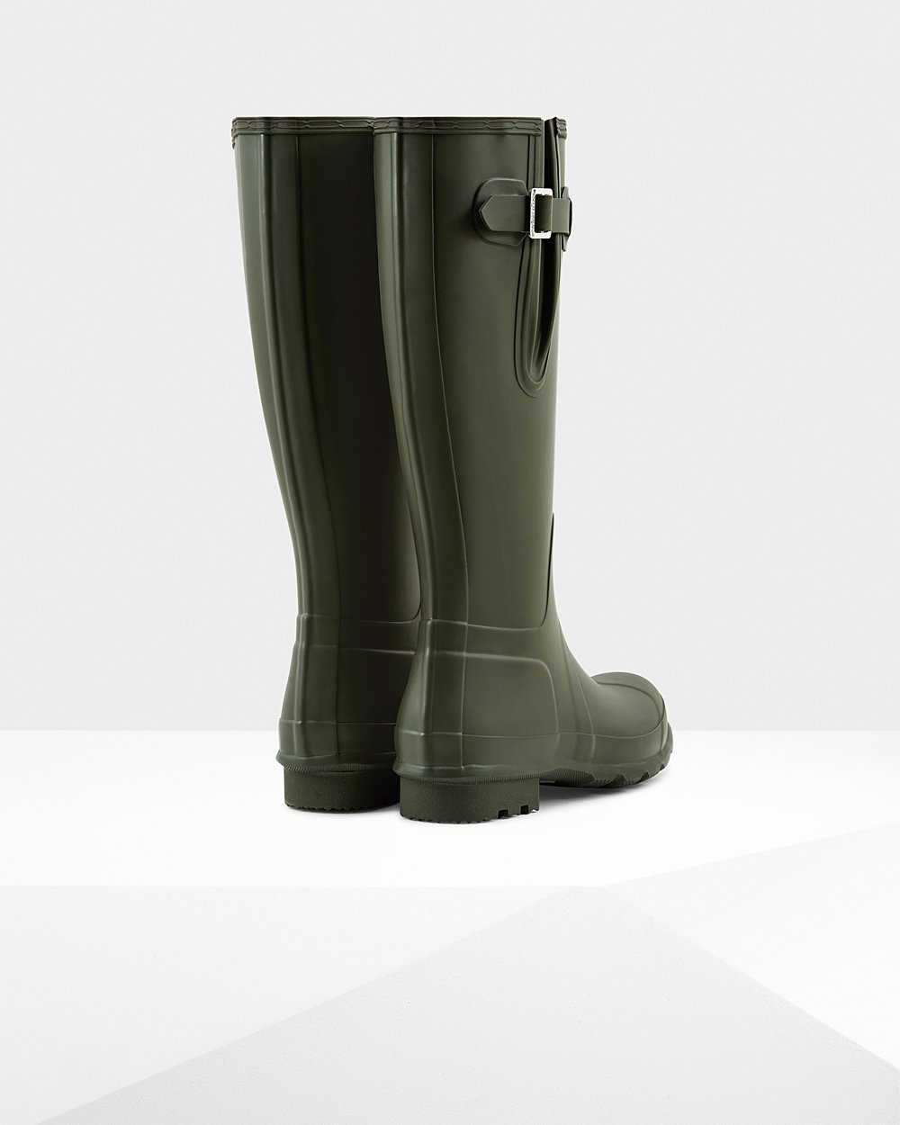 Mens Hunter Tall Rain Boots Dark Olive - Original Side Adjustable - 0893127-HG